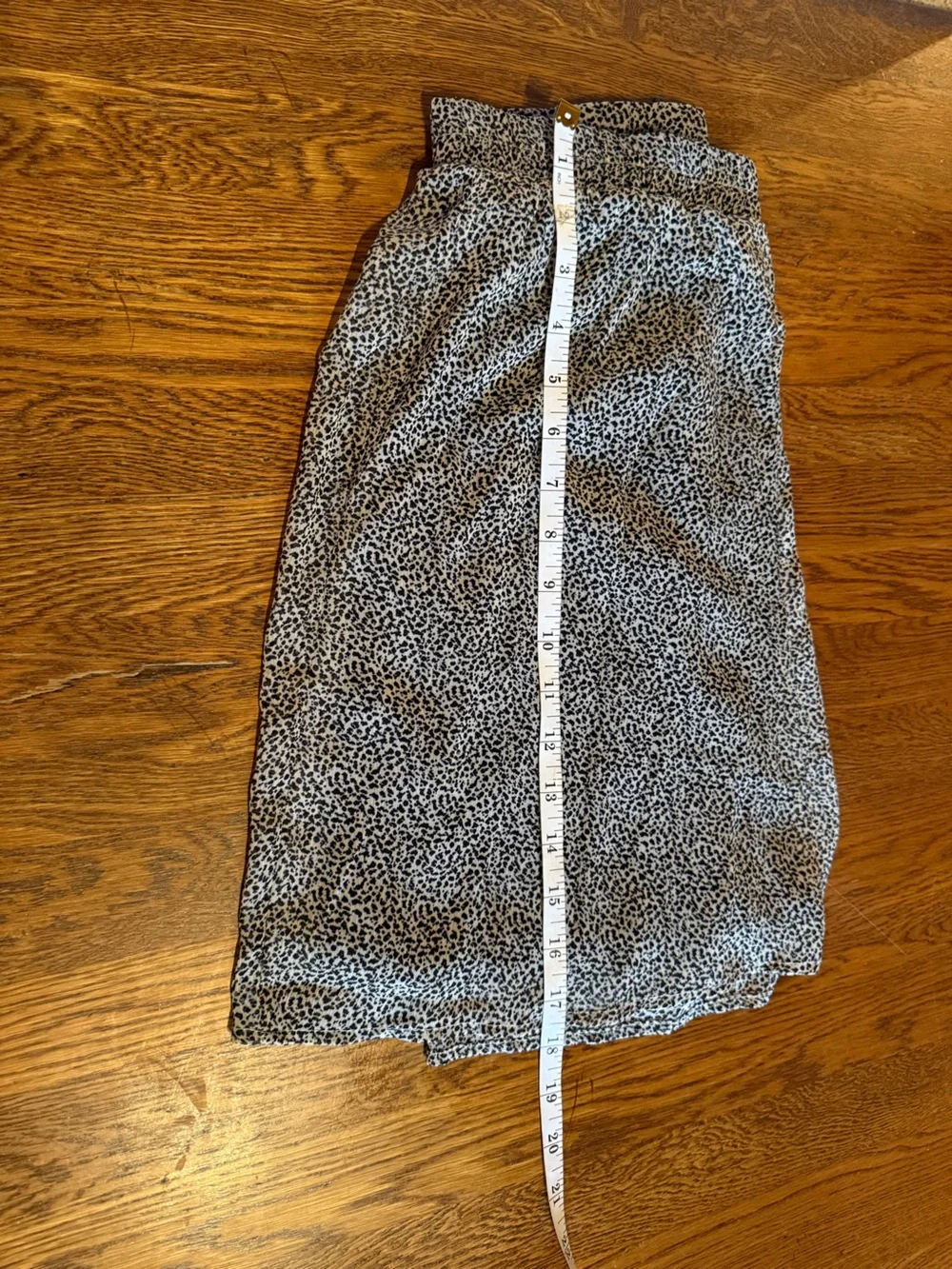 Sienna Sky Gray Black Animal Print Mini Skirt Women's Medium Elastic Waist
